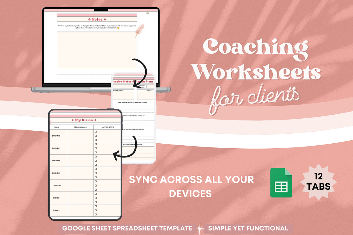 Coaching Worksheets for Clients, a Templates & Theme by bellaROSEworkshop (Photo 4 of 6)
