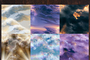 Divine Light Clouds Digital Paper, a Pattern Graphic by LA Design (Thumbnail 3 of 10)