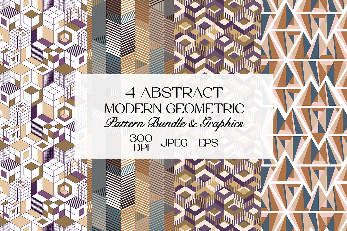 Modern Geometric Pattern Bundle, a Pattern Graphic by StudioGlouna (Photo 1 of 10)