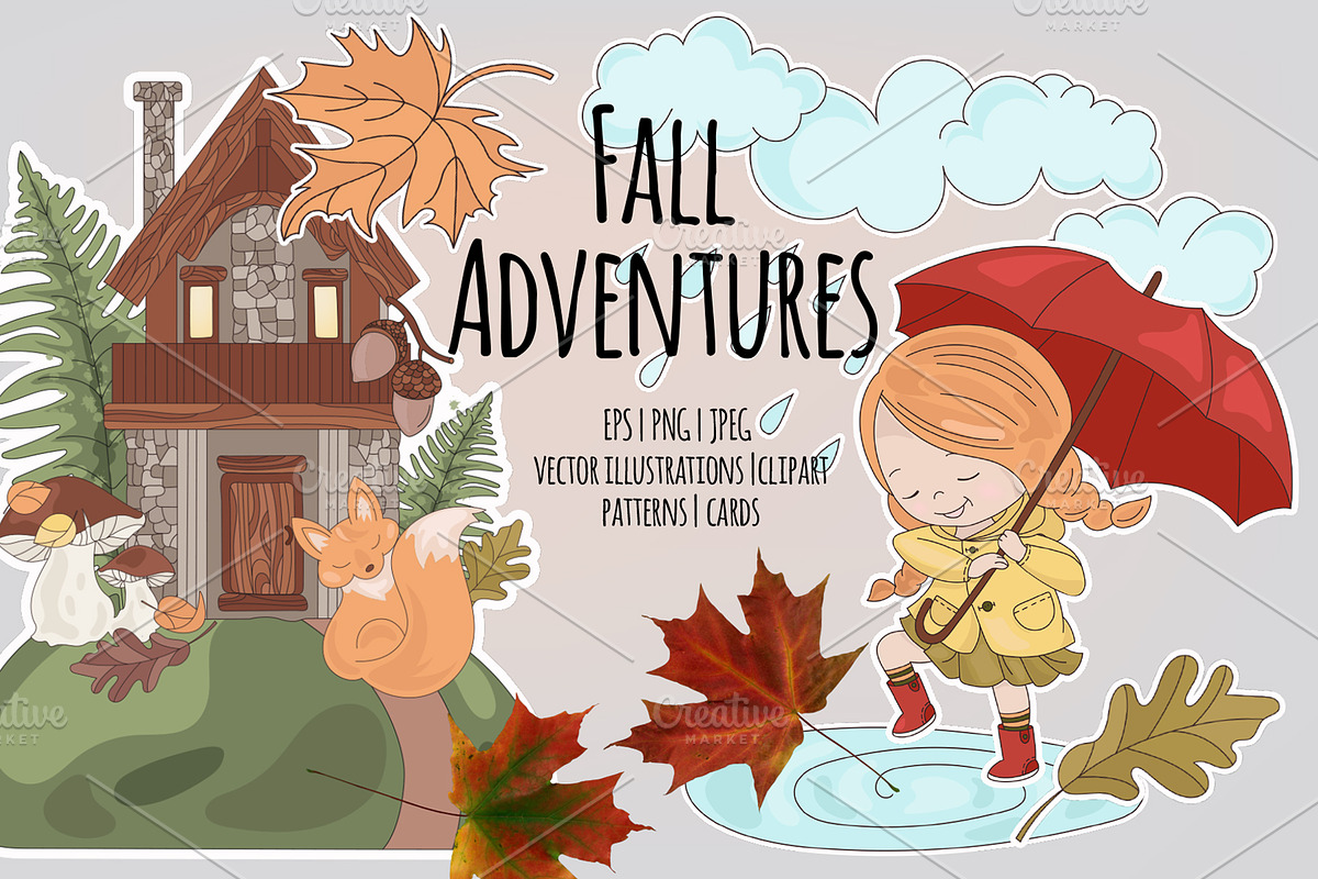 FALL ADVENTURES, an Animal Illustration by FARAWAYKINGDOM (Photo 1 of 11)