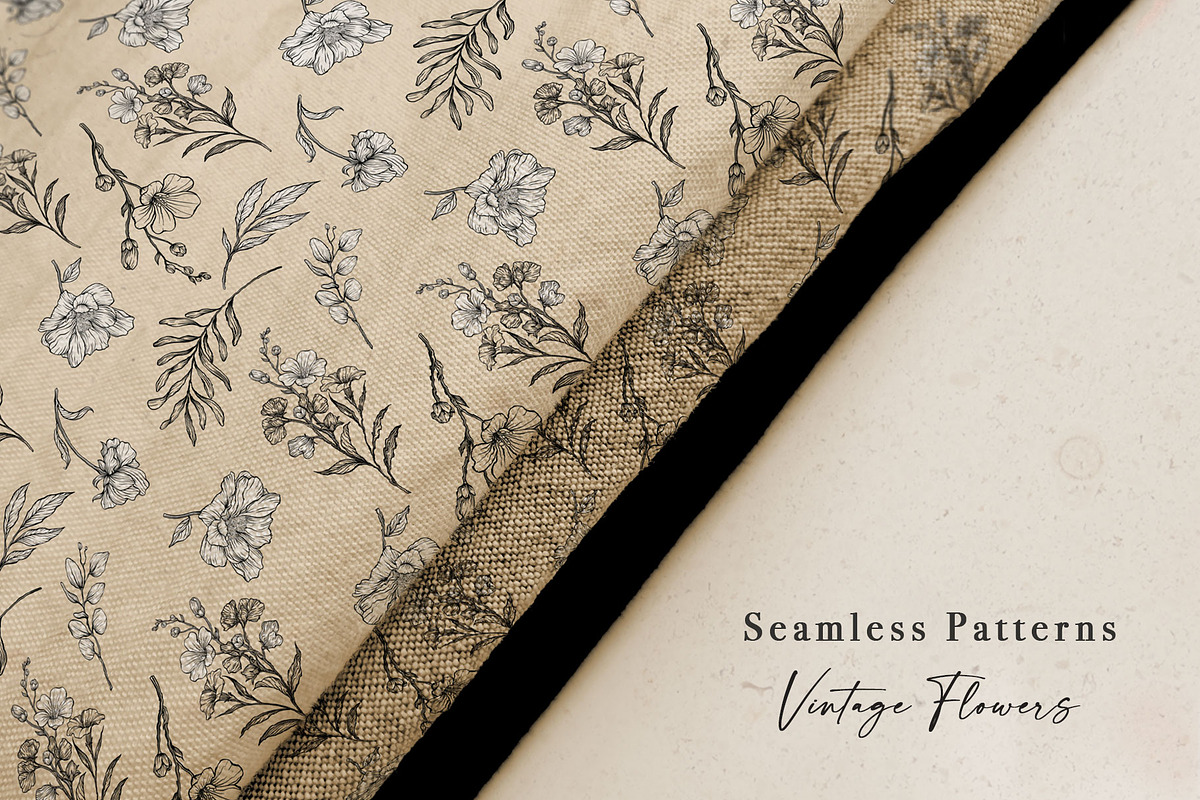VINTAGE GARDEN FLOWERS, a Decorative Illustration by Papatongartist (Photo 7 of 9)