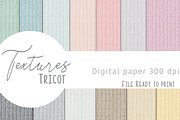Textures: Tricot - Digital Paper, an Illustration by Lolytop Studio (Thumbnail 1 of 2)