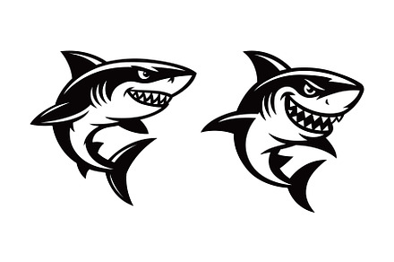 Hungry Sharks, an Animal Illustration by Pixes