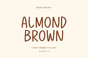 Almond Brown Handwritten Font, a Handwritten Font by Heinzel Std (Thumbnail 1 of 13)