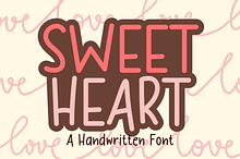 Sweetheart is a handwritten font