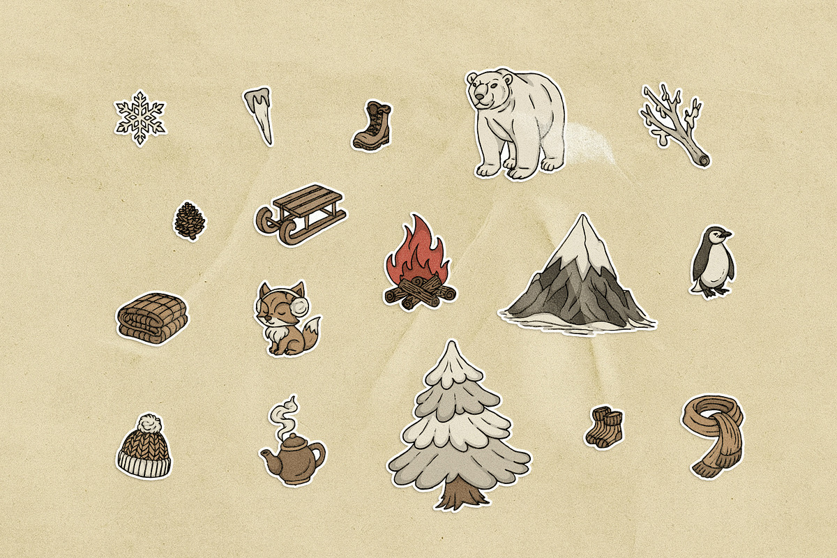 Winter Wonderland Vector Set, an Illustration by MEANDSTUDIO (Photo 8 of 8)