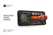 iPhone X Multilayer Mockup #5, an iPhone Mockup by Seven Lights (Thumbnail 1 of 5)