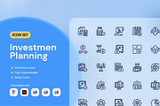 Investment Planning Icon Set, an Outline Icon by Nathaya Studio (Thumbnail 1 of 2)