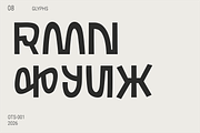 Mutograph Futuristic Display Font, a Sans Serif Font by Oktyabr (Thumbnail 8 of 13)