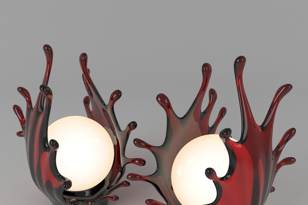 Table lamp Splash Design, an Object 3D Model by 3D Models by Obshansky (Photo 10 of 16)