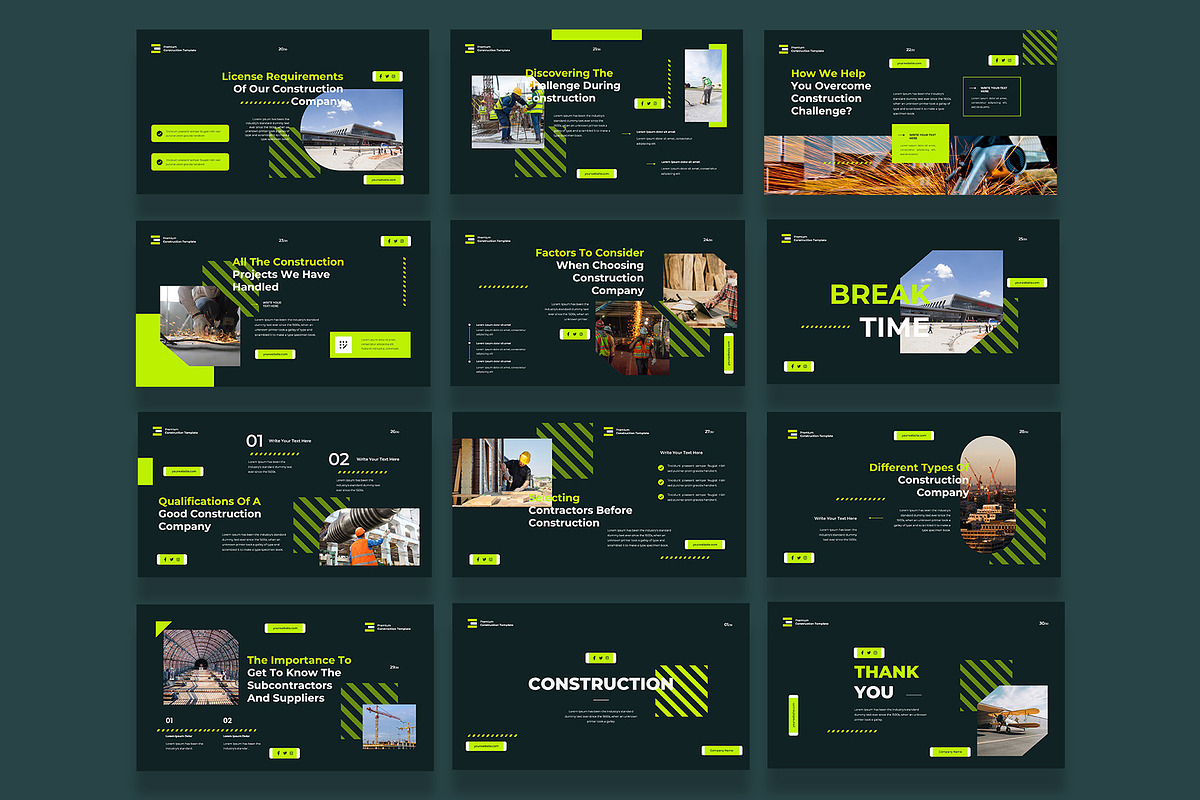 Construction PowerPoint Template, a Presentation Template by Boinah Studio (Photo 5 of 5)