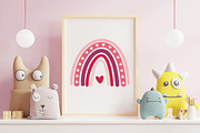 Valentine's Day Boho Rainbow eps svg, an Illustration by Peachycottoncandy (Thumbnail 2 of 5)