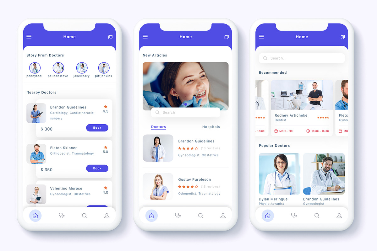 Civan - Find Doctor App UI Kit, an App Template by Betush (Photo 2 of 6)