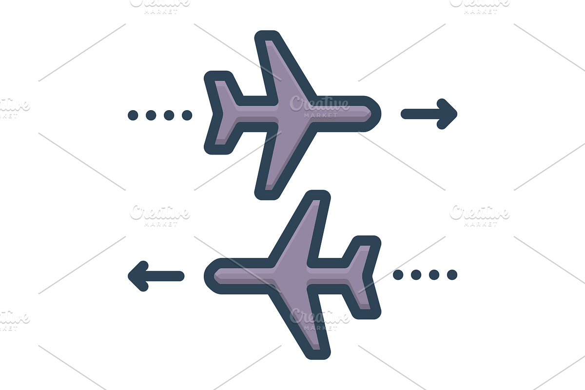 Return arrival color icon, a Duotone Icon by Creative priyanka