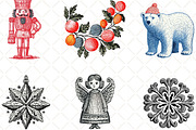 Christmas Doodle Sublimation Clipart, an Illustration by Black Bird Studio (Thumbnail 2 of 6)