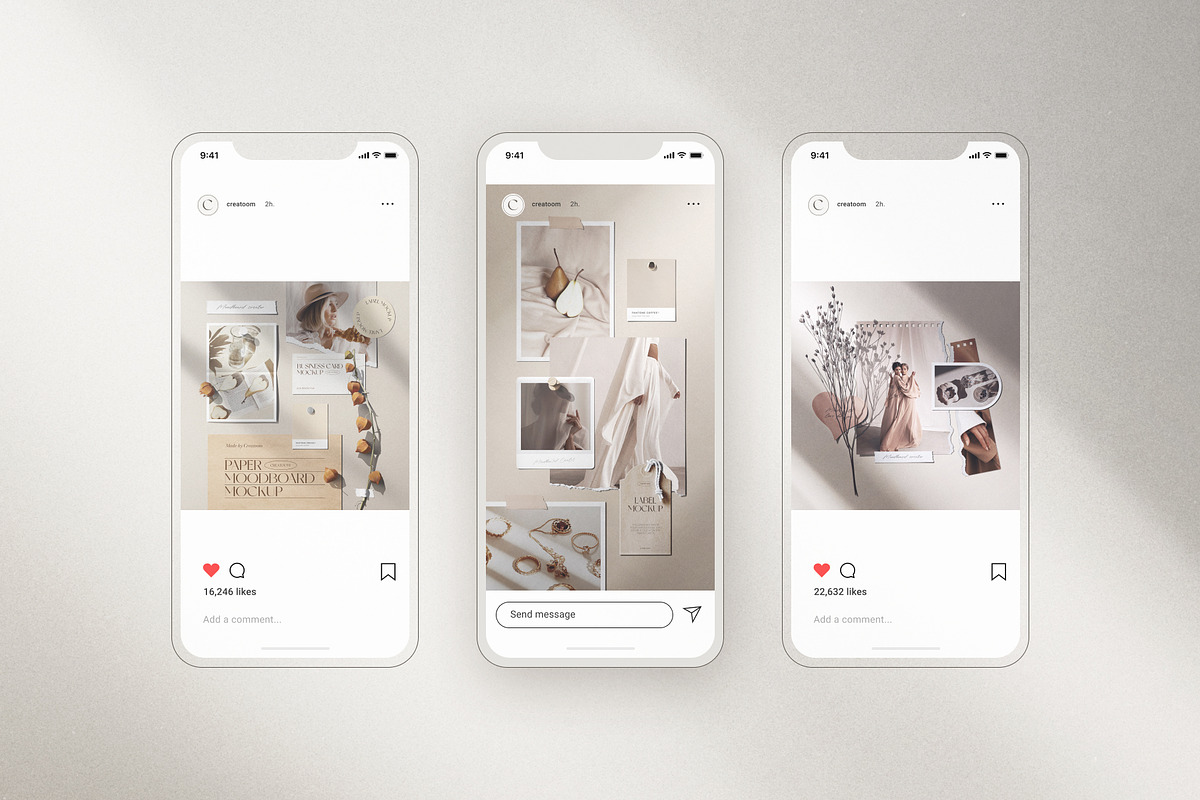 Modern moodboard mockup kit, a Product Mockup by Creatoom (Photo 9 of 23)