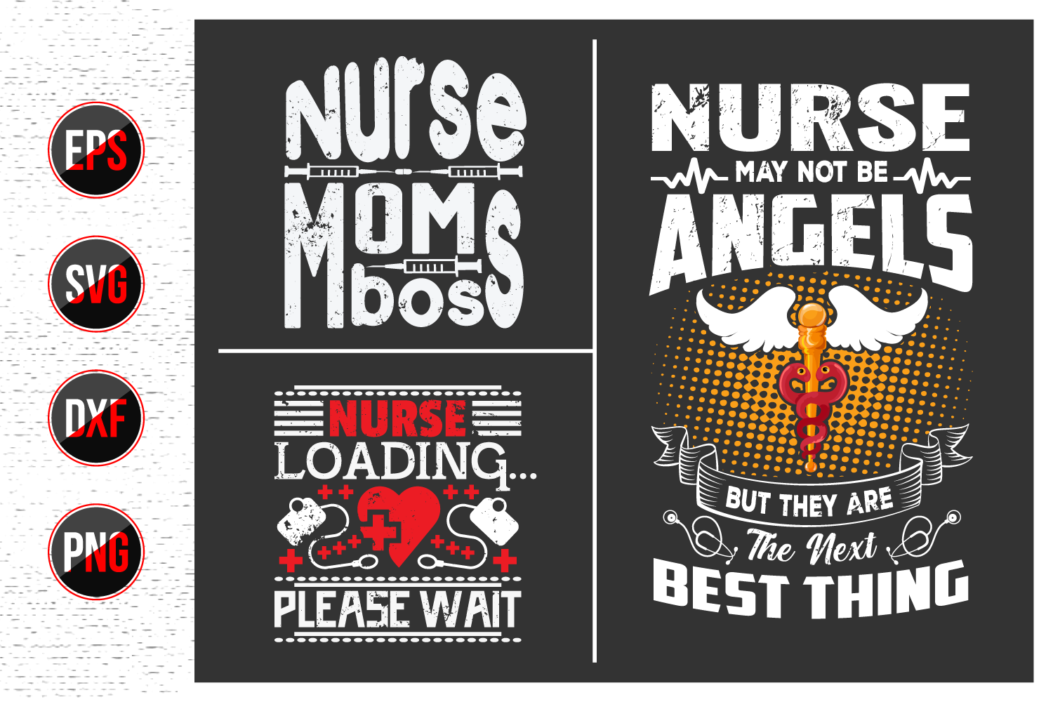 Nurses lettering svg design bundle.