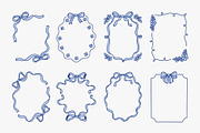 Floral Coquette Bows Frames Set, a Background Graphic by Viaireshop (Thumbnail 3 of 3)