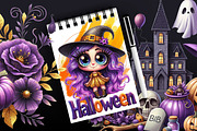 Cute halloween clipart set, a Graphic by JuliaStarArt-FantasyHome (Thumbnail 5 of 9)