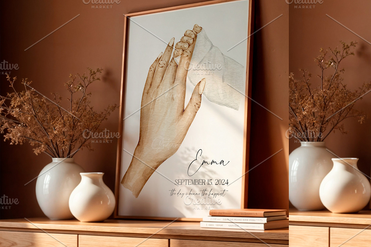 Mother and Newborn | Holding Hands, an Illustration by EkaterinaViArt (Photo 2 of 5)