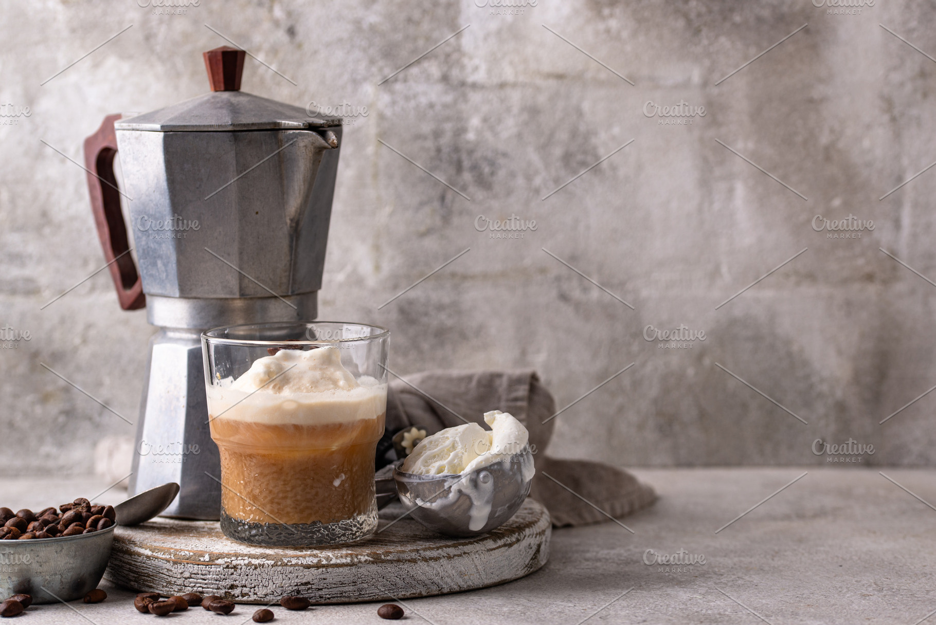 Coffee affogato with ice cream, a Food & Drink Photo by Yulia Furman