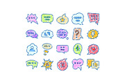 Colorful doodle chat speech bubble, an Object Graphic by pikepicture (Thumbnail 1 of 3)