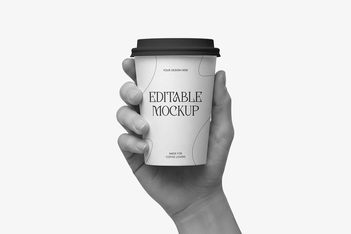 Takeaway Coffee Cup Mockup, a Cups & Container Mockup by graphypix (Photo 2 of 4)