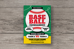 Retro Baseball Tornament Flyer