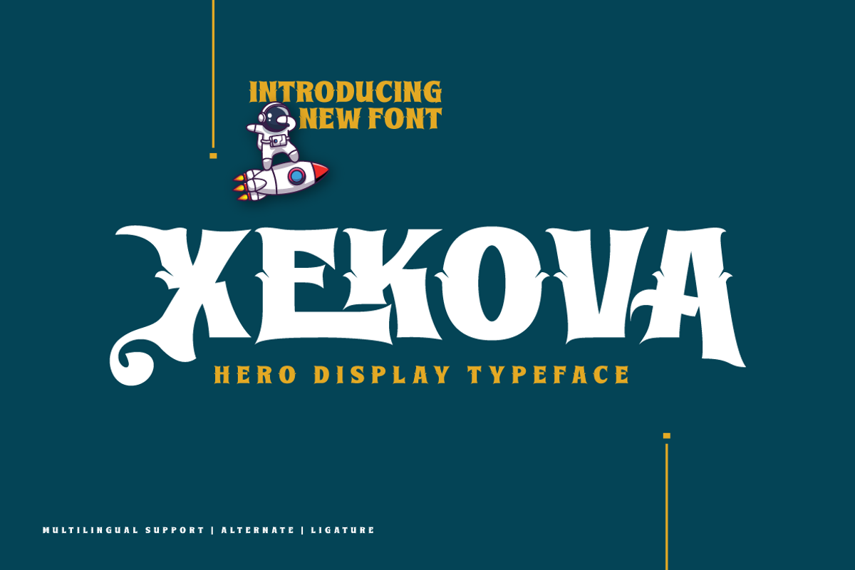 Xekova – Display Hero Font, a Serif Font by productype1 (Photo 1 of 12)