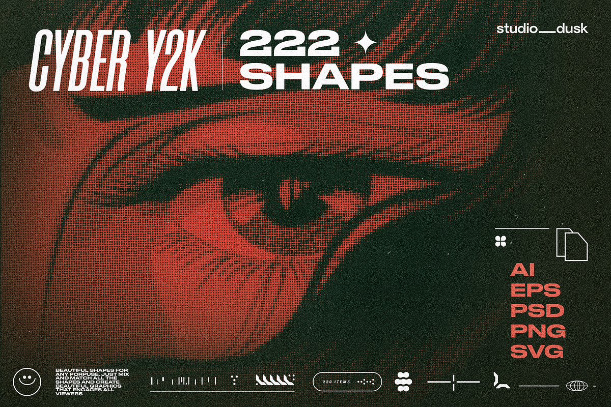 Cyber Y2K Elements, an Object Graphic by Studio Dusk (Photo 1 of 9)