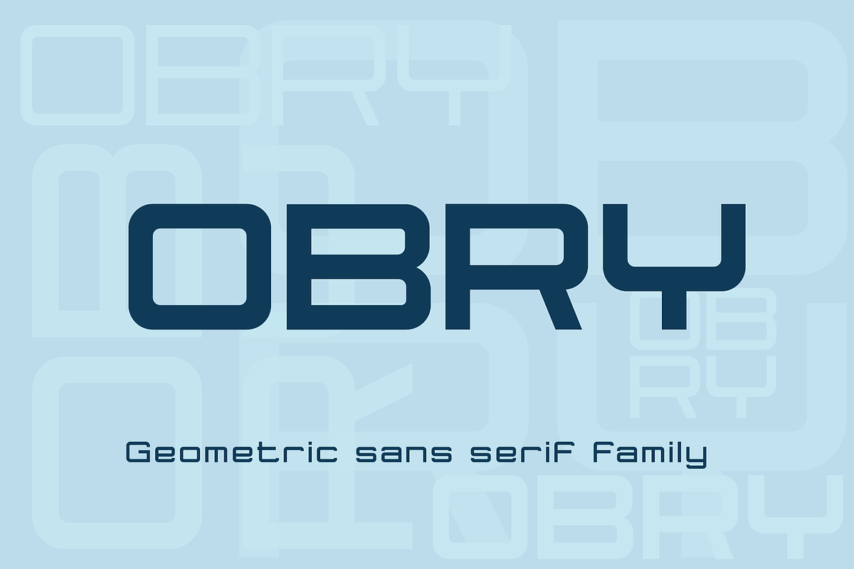 Obry font family, a Sans Serif Font by vlad.berla (Photo 1 of 8)