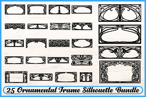 25 Elegant Ornamental Frame SVG Set, a Decorative Illustration by Artivon