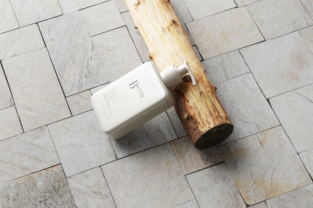 Square Pump Bottle Mockup, a Cups & Container Mockup by pmvch (Photo 9 of 10)