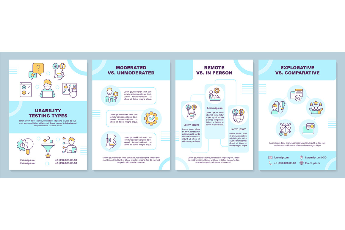 User testing types blue brochure, a Brochure Template by IMG Visuals