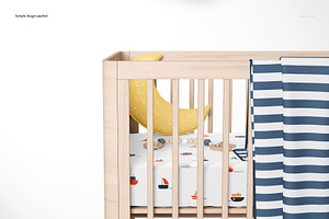 Fitted Crib Sheet Adds Mockup Set