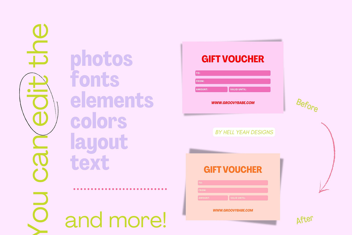 Bold Gift Voucher Templates, a Card Template by Hell Yeah Designs (Photo 4 of 4)