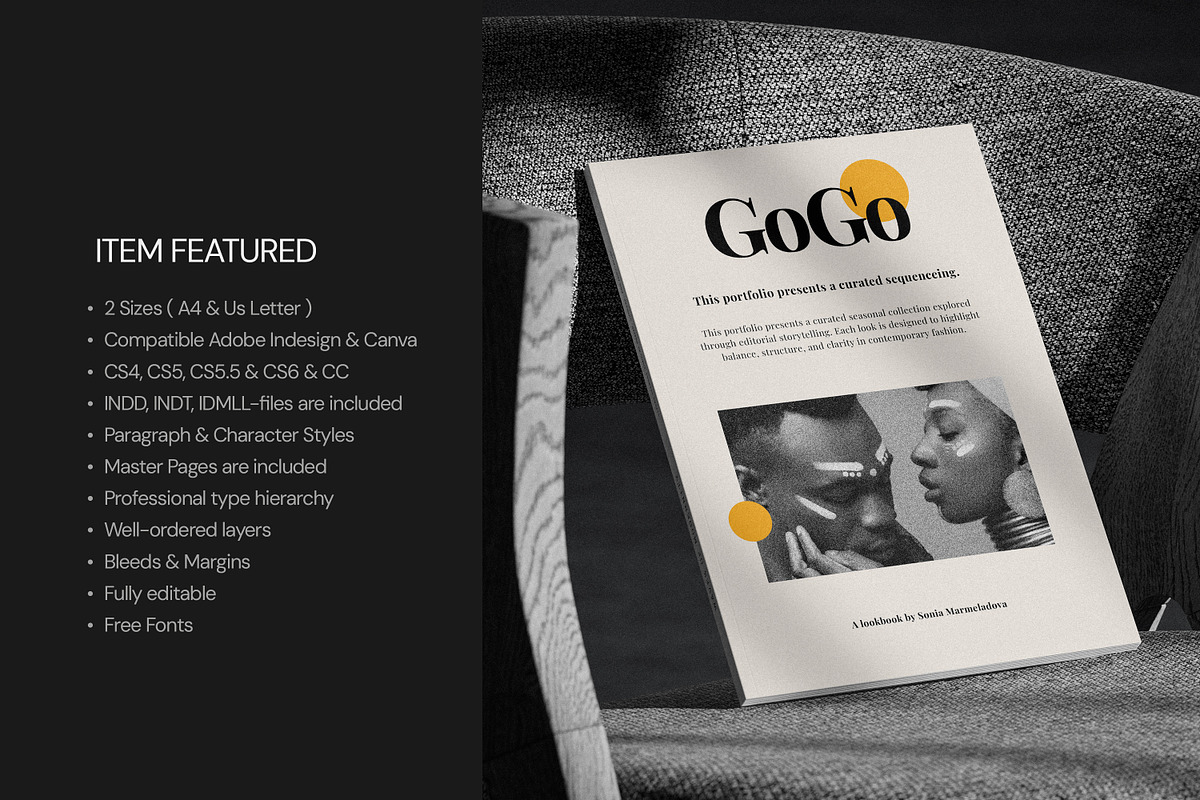 Portfolio Template, InDesign & Canva, a Brochure Template by Artisan Vibes (Photo 2 of 9)