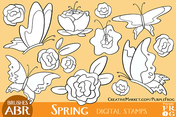 SPRING - Digital Stamps / Brushes preview 5