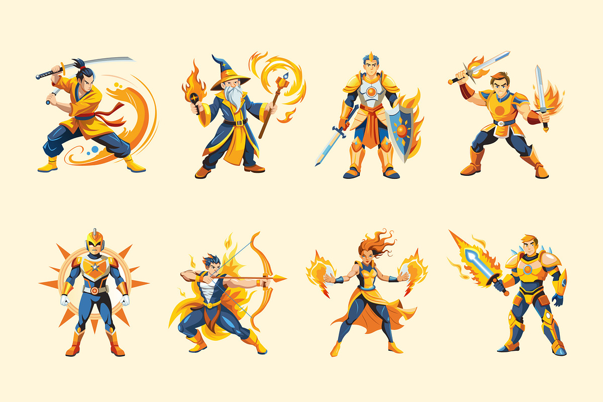 Cyber Gaming Characters Set, a Solid Icon by Vectors Market (Photo 5 of 9)