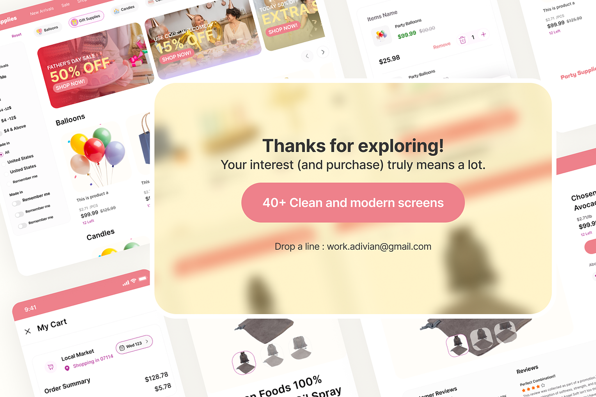 Marketplace UI Kit - Figma Template, an UI Kit Template by herruadi (Photo 5 of 5)