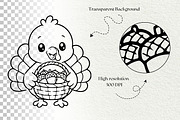 Autumn Turkey Doodle Line Art, a Seasonal Illustration by DENIDigitalArtSudio (Thumbnail 8 of 8)