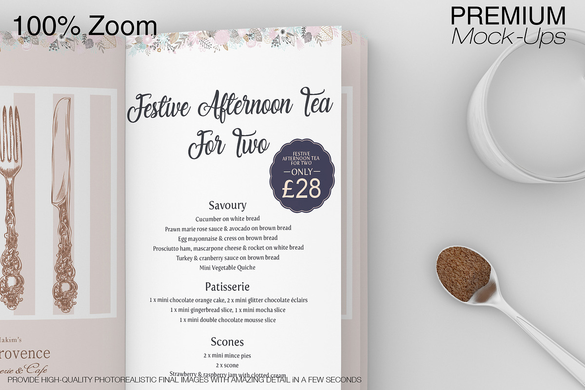 Food & Drink Menu Mockup Set, a Product Mockup by mock-ups (Photo 8 of 8)