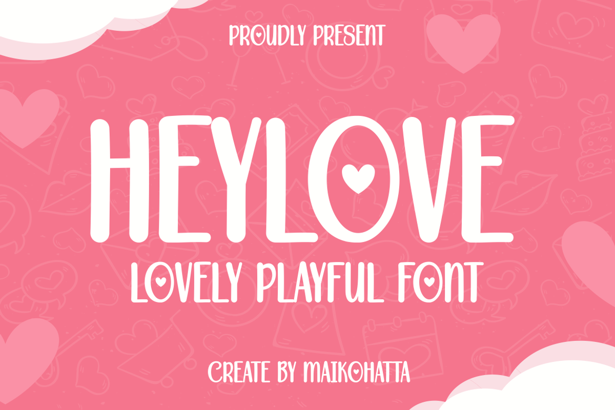 Heylove - Lovely Playful Font, a Sans Serif Font by MaikoHatta (Photo 1 of 7)