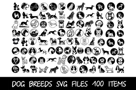 Dog breeds SVG files, an Animal Illustration by SketchArtStudio