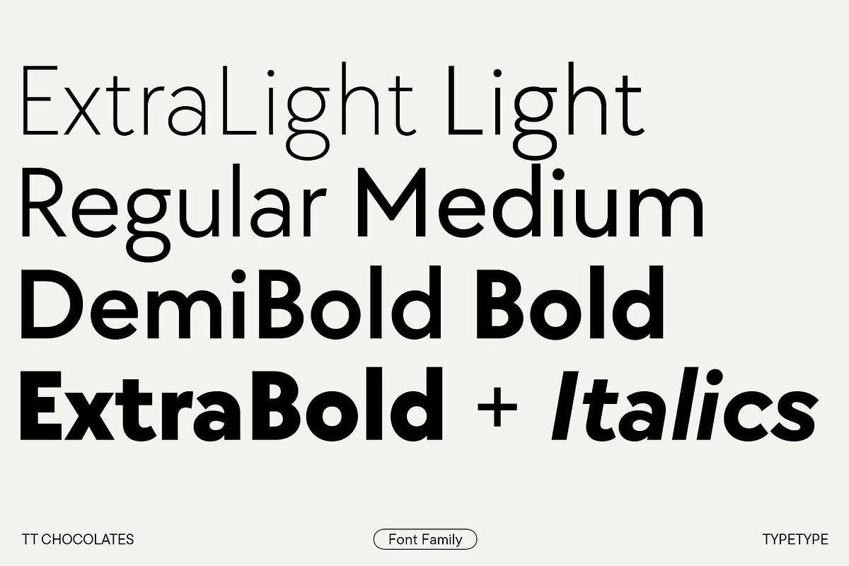 TT Chocolates, a Sans Serif Font by TypeType (Photo 2 of 11)