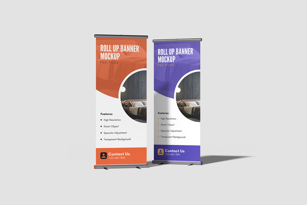 Roll-Up Banner Mockups, an Advertising Mockup by graphiccrew (Photo 4 of 10)
