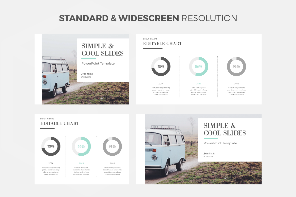 Simple & Cool PowerPoint Template, a Presentation Template by Wipavee (Photo 3 of 5)