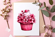 Whimsical spring cupcake clipart, an Illustration by SinaCreation (Thumbnail 5 of 11)