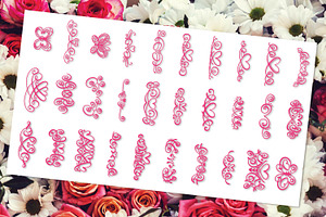 Flourish Font - 60 Ornaments