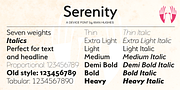 Serenity, a Sans Serif Font by Device (Thumbnail 4 of 9)